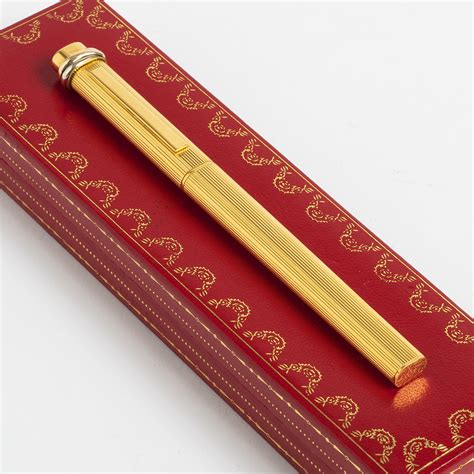 gold cartier pen|must de cartier pen price.